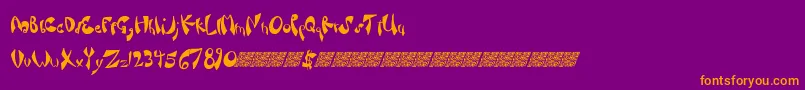 Fancysauce Font – Orange Fonts on Purple Background