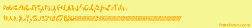 Fancysauce Font – Orange Fonts on Yellow Background