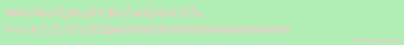 フォントFancysauce – 緑の背景にピンクのフォント