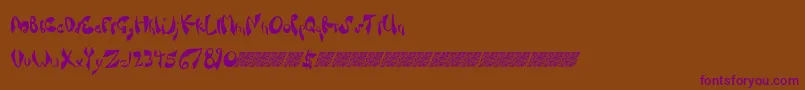 Fancysauce Font – Purple Fonts on Brown Background