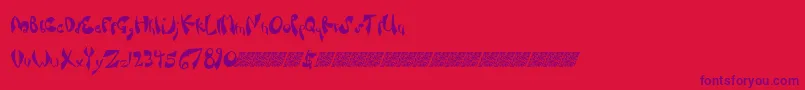 Шрифт Fancysauce – фиолетовые шрифты на красном фоне