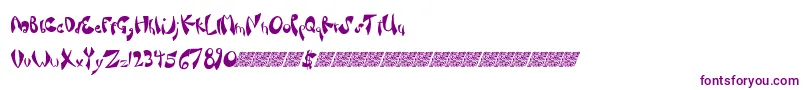 Police Fancysauce – polices violettes sur fond blanc