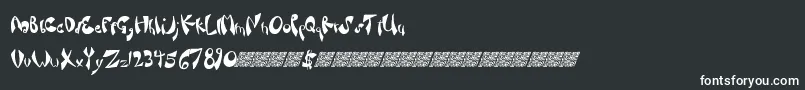 Fancysauce-Schriftart – Weiße Schriften auf schwarzem Hintergrund