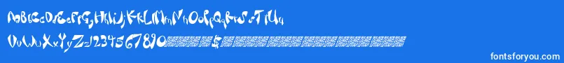 フォントFancysauce – 青い背景に白い文字