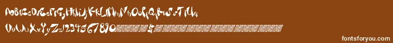 Fancysauce Font – White Fonts on Brown Background