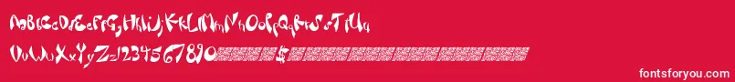 フォントFancysauce – 赤い背景に白い文字