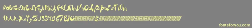 Шрифт Fancysauce – жёлтые шрифты на сером фоне