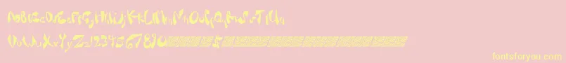 Fancysauce Font – Yellow Fonts on Pink Background