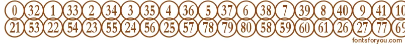 NumberpileReversed Font – Brown Fonts on White Background