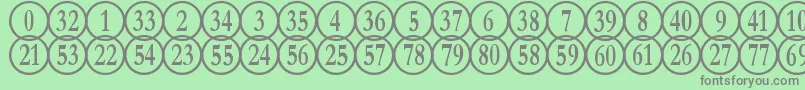 NumberpileReversed Font – Gray Fonts on Green Background