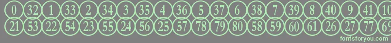 NumberpileReversed Font – Green Fonts on Gray Background