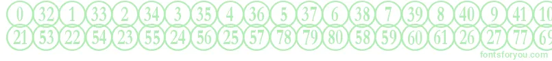 NumberpileReversed Font – Green Fonts on White Background