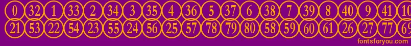 NumberpileReversed Font – Orange Fonts on Purple Background