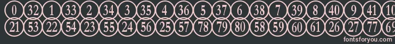 NumberpileReversed Font – Pink Fonts on Black Background