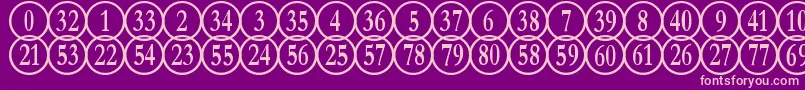 NumberpileReversed Font – Pink Fonts on Purple Background