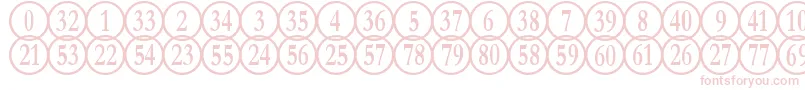 NumberpileReversed Font – Pink Fonts on White Background