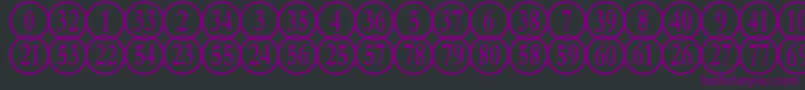 NumberpileReversed Font – Purple Fonts on Black Background