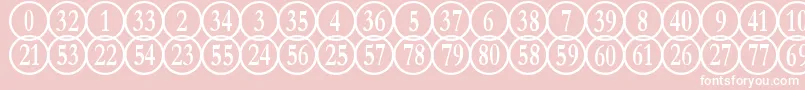 NumberpileReversed Font – White Fonts on Pink Background