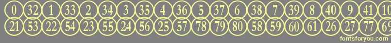 NumberpileReversed Font – Yellow Fonts on Gray Background