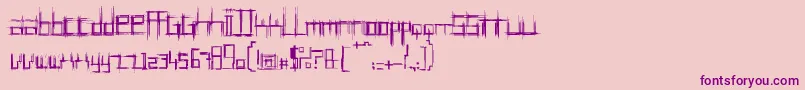 BruisedFive Font – Purple Fonts on Pink Background