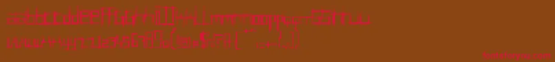 BruisedFive Font – Red Fonts on Brown Background