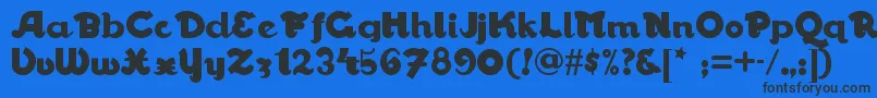 Walrusgumbonf Font – Black Fonts on Blue Background