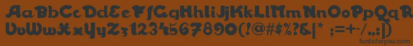 Walrusgumbonf Font – Black Fonts on Brown Background