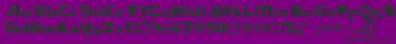 Walrusgumbonf Font – Black Fonts on Purple Background