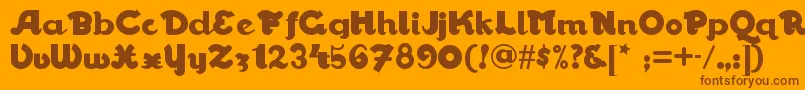 Walrusgumbonf Font – Brown Fonts on Orange Background