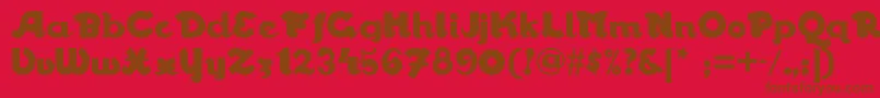 Walrusgumbonf Font – Brown Fonts on Red Background