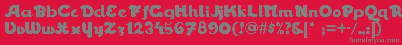 Walrusgumbonf Font – Gray Fonts on Red Background