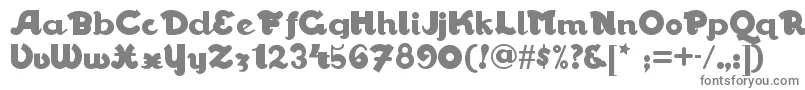 Walrusgumbonf-fontti – harmaat kirjasimet valkoisella taustalla