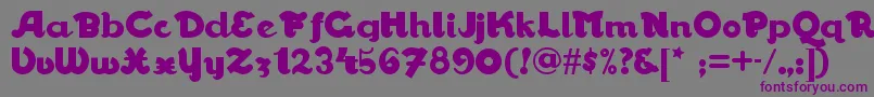 Walrusgumbonf Font – Purple Fonts on Gray Background