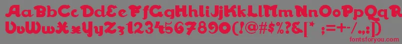 Walrusgumbonf Font – Red Fonts on Gray Background