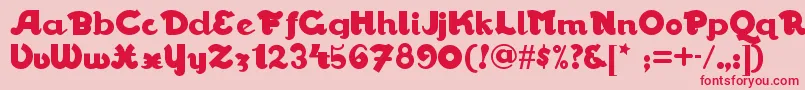 Walrusgumbonf Font – Red Fonts on Pink Background