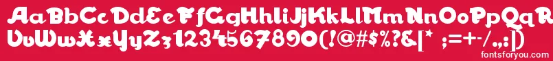 Walrusgumbonf Font – White Fonts on Red Background