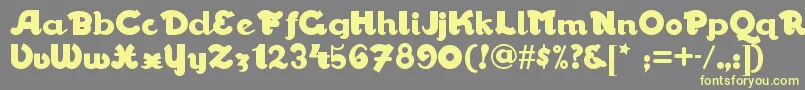 Walrusgumbonf Font – Yellow Fonts on Gray Background