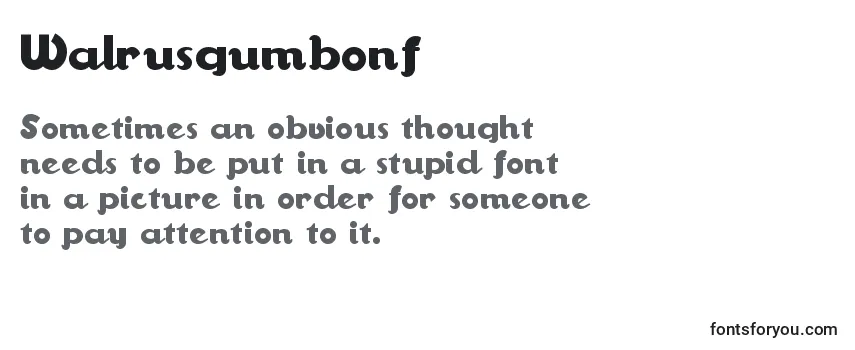 Review of the Walrusgumbonf Font