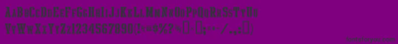 IntramuralStencilScJl Font – Black Fonts on Purple Background