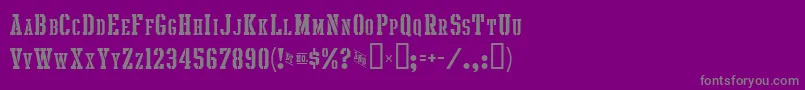 IntramuralStencilScJl Font – Gray Fonts on Purple Background