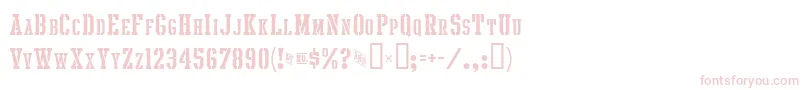 IntramuralStencilScJl Font – Pink Fonts on White Background