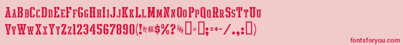 IntramuralStencilScJl Font – Red Fonts on Pink Background