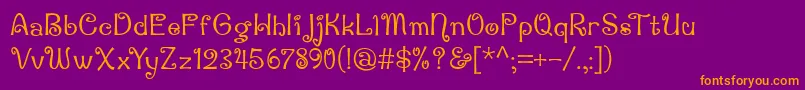 Penguinattack Font – Orange Fonts on Purple Background