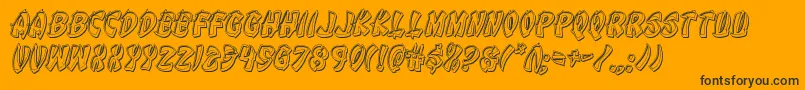 Eggrollengraveital Font – Black Fonts on Orange Background