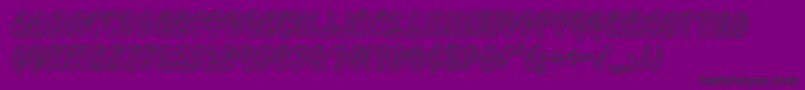 Eggrollengraveital Font – Black Fonts on Purple Background