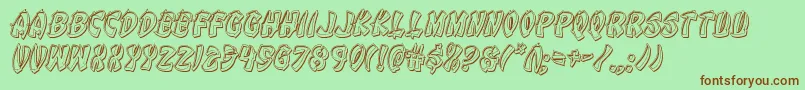 Eggrollengraveital Font – Brown Fonts on Green Background