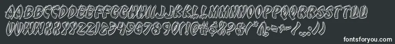 Eggrollengraveital Font – White Fonts on Black Background