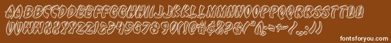 Eggrollengraveital Font – White Fonts on Brown Background