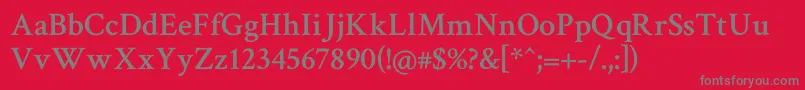 フォントCrimsontext Semibold – 赤い背景に灰色の文字