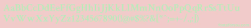 Crimsontext Semibold Font – Green Fonts on Pink Background